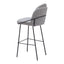 Banco Alto para Cantina - ZUO JAMBI - Varios Colores - Asiento y Respaldo Tapizados en Tela Tipo Borrego - Negro y Blanco