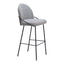 Banco Alto para Cantina - ZUO JAMBI - Varios Colores - Asiento y Respaldo Tapizados en Tela Tipo Borrego - Negro y Blanco