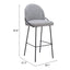 Banco Alto para Cantina - ZUO JAMBI - Varios Colores - Asiento y Respaldo Tapizados en Tela Tipo Borrego - Negro y Blanco