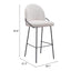 Banco Alto para Cantina - ZUO JAMBI - Varios Colores - Asiento y Respaldo Tapizados en Tela Tipo Borrego - Marfil