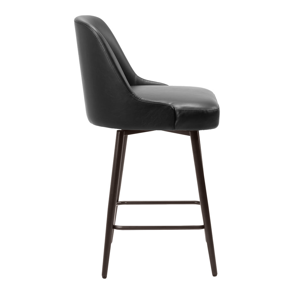 Banco Mostrador para Bar y Barra - ZUO KEPPEL - Varios Colores - Asiento y Respaldo Tapizados en Piel Sintética