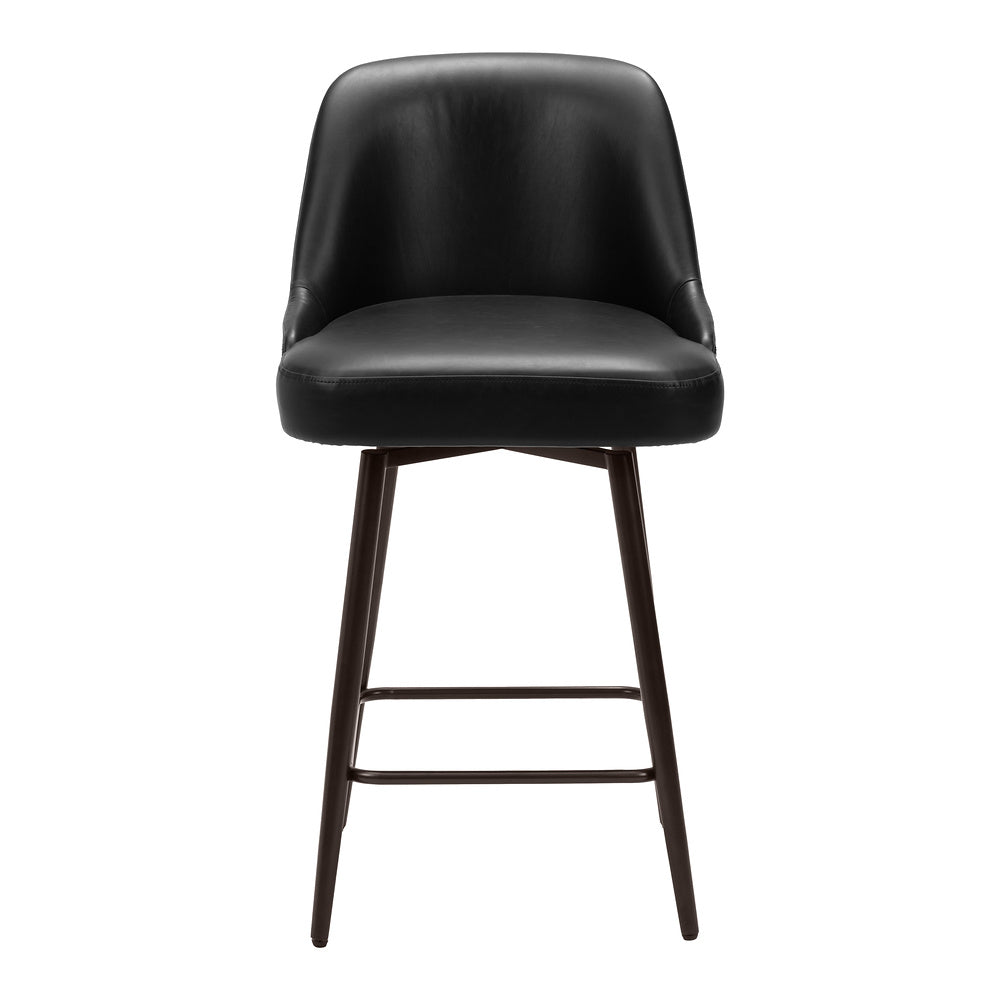 Banco Mostrador para Bar y Barra - ZUO KEPPEL - Varios Colores - Asiento y Respaldo Tapizados en Piel Sintética