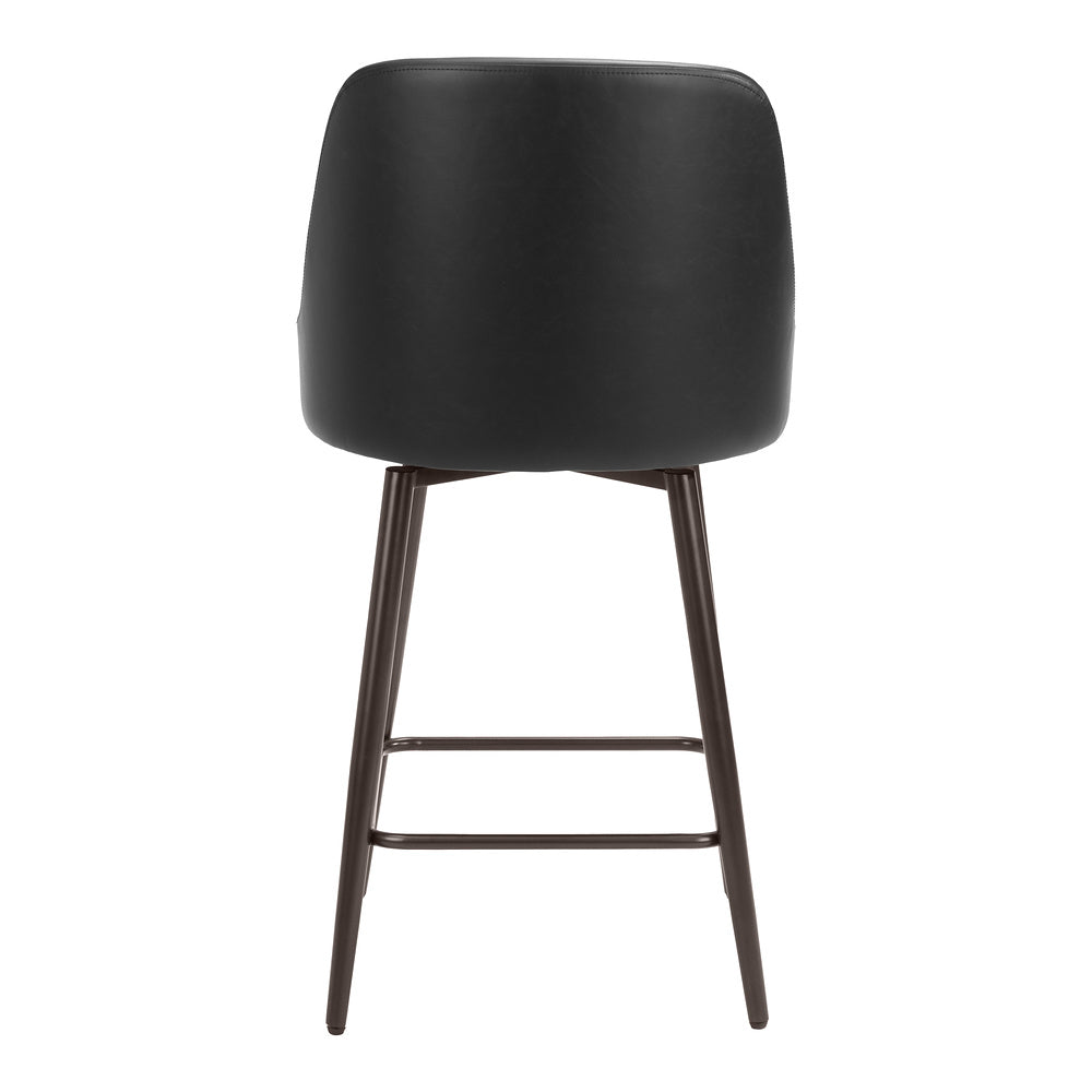 Banco Mostrador para Bar y Barra - ZUO KEPPEL - Varios Colores - Asiento y Respaldo Tapizados en Piel Sintética