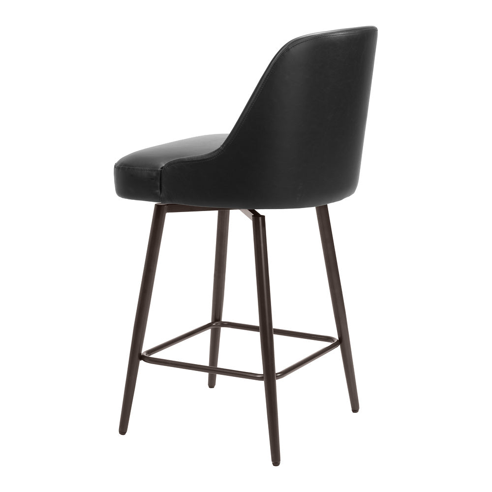Banco Mostrador para Bar y Barra - ZUO KEPPEL - Varios Colores - Asiento y Respaldo Tapizados en Piel Sintética