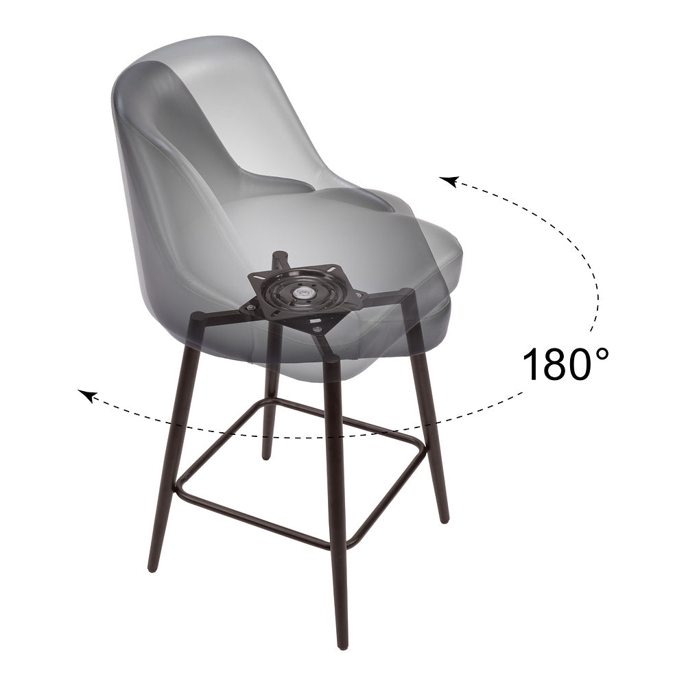 Banco Mostrador para Bar y Barra - ZUO KEPPEL - Varios Colores - Asiento y Respaldo Tapizados en Piel Sintética