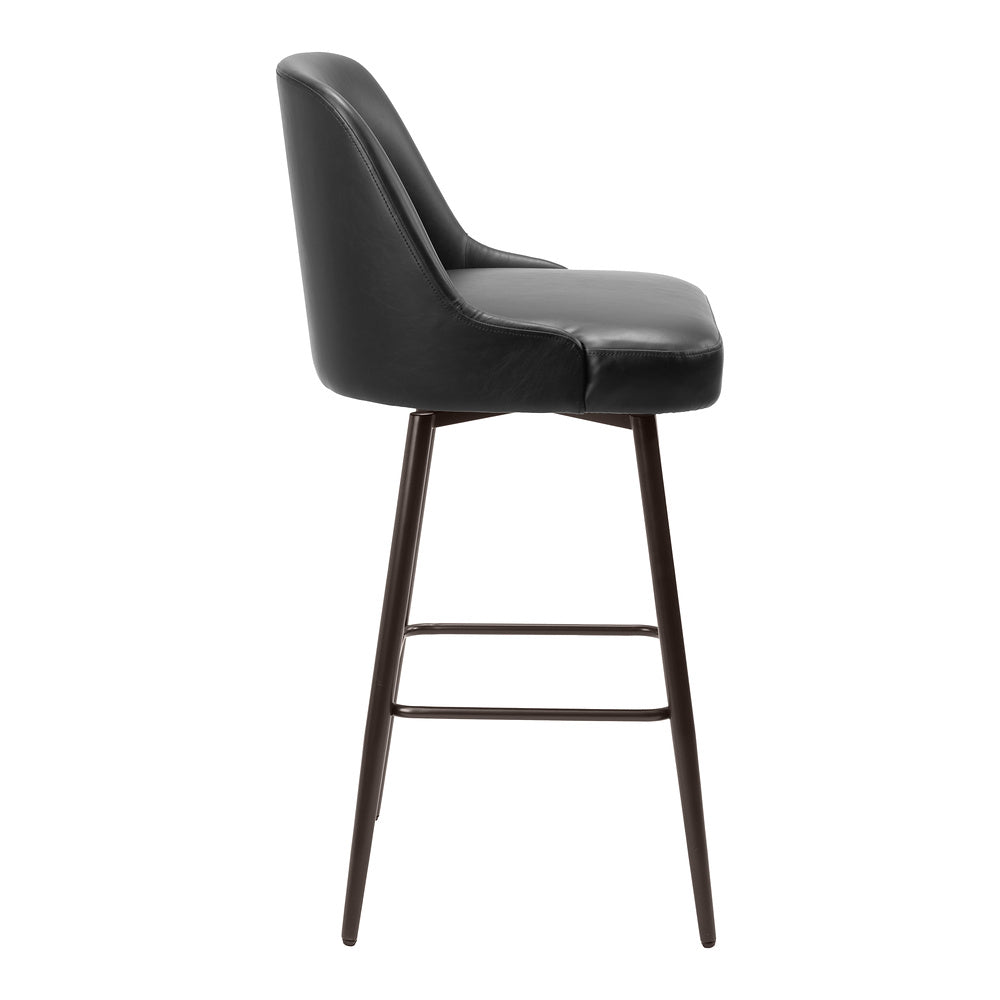 Banco Alto para Bistró - ZUO KEPPEL - Varios Colores - Asiento y Respaldo Tapizados en Piel Sintética
