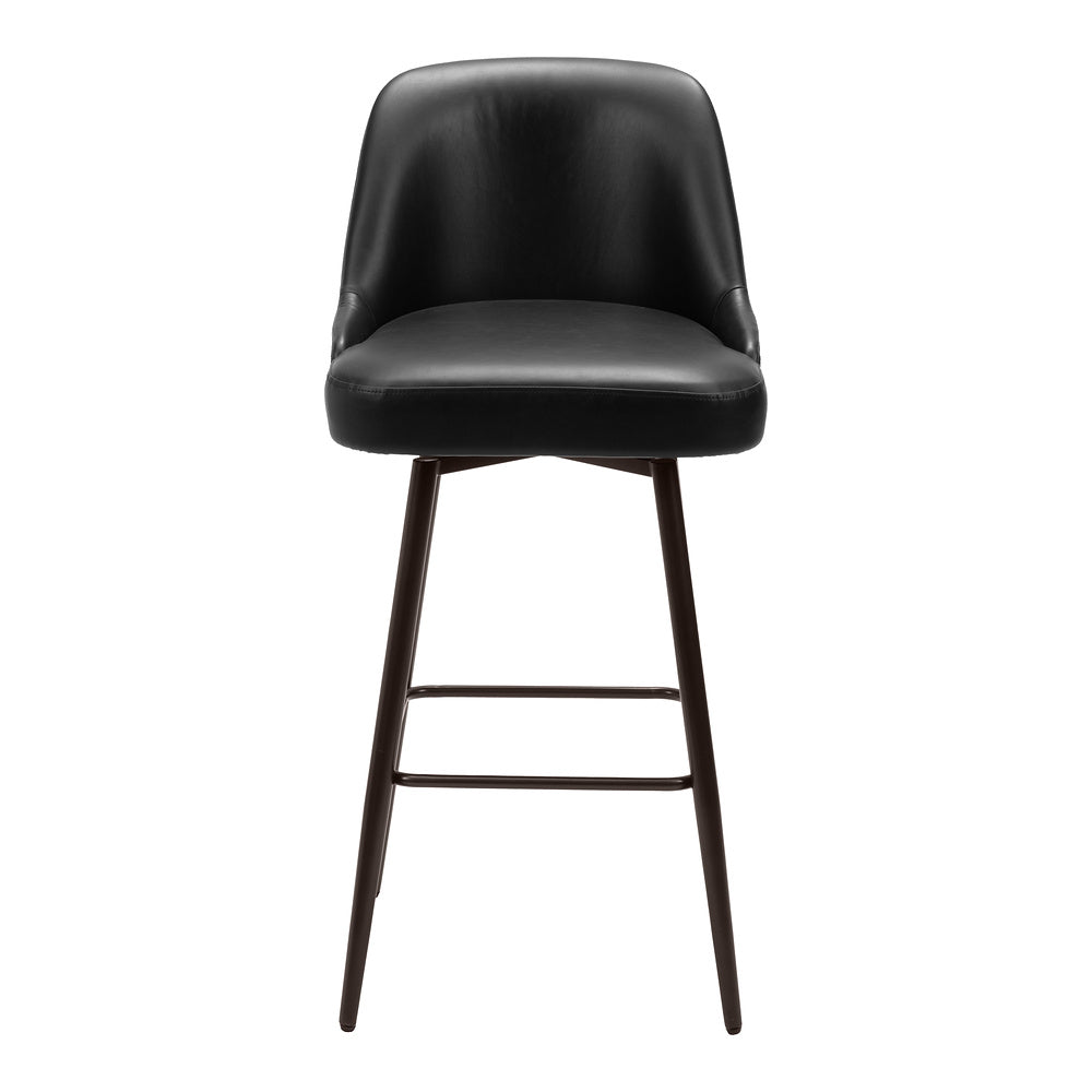 Banco Alto para Bistró - ZUO KEPPEL - Varios Colores - Asiento y Respaldo Tapizados en Piel Sintética