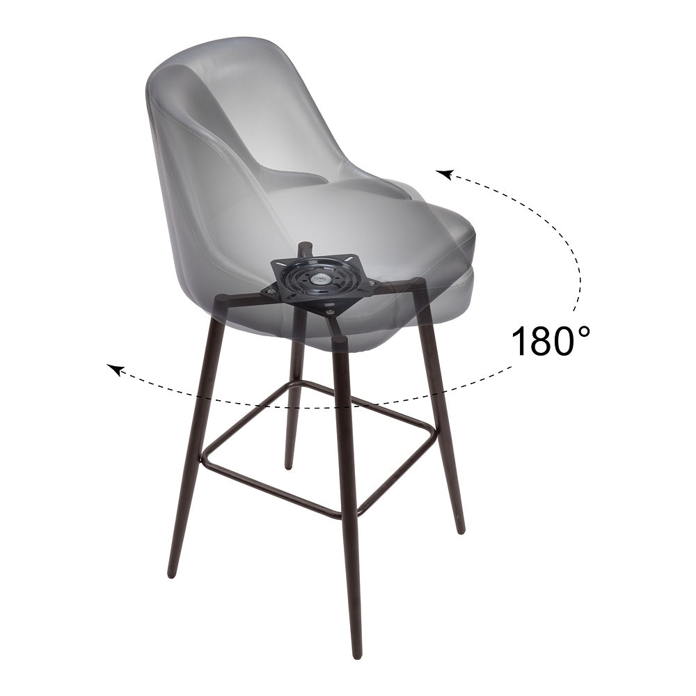 Banco Alto para Bistró - ZUO KEPPEL - Varios Colores - Asiento y Respaldo Tapizados en Piel Sintética