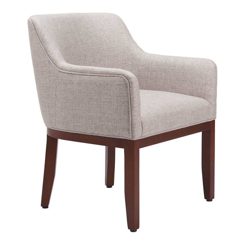 Silla Comercial para Hotel - ZUO BERBERA - Gris - Asiento y Respaldo Tapizados