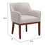 Silla Comercial para Hotel - ZUO BERBERA - Gris - Asiento y Respaldo Tapizados