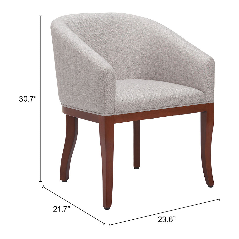 Silla Comercial para Desayunador - ZUO SERASA - Gris - Asiento y Respaldo Tapizados