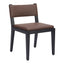 Silla Comercial para Food Court - ZUO ROXAS - Café - Asiento y Respaldo Tapizados en Piel Sintética