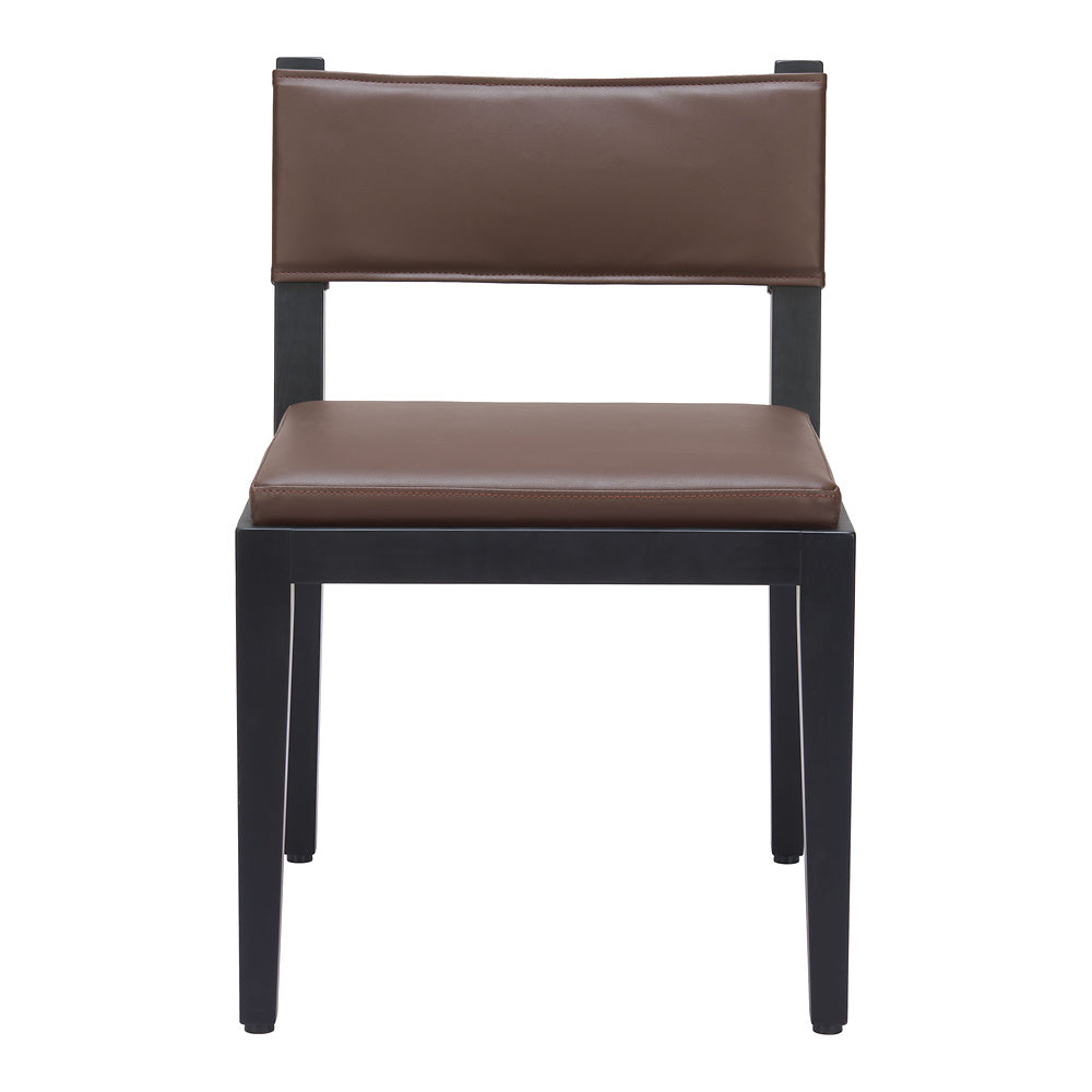 Silla Comercial para Food Court - ZUO ROXAS - Café - Asiento y Respaldo Tapizados en Piel Sintética