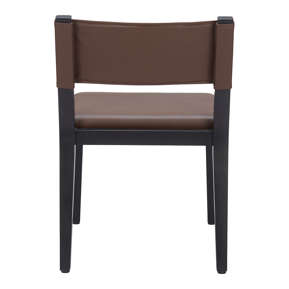 Silla Comercial para Food Court - ZUO ROXAS - Café - Asiento y Respaldo Tapizados en Piel Sintética