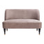Love Seat para Consultorio 2 Plazas - ZUO BINTULU - Taupe - Asiento y Respaldo Tapizados en Tela Tipo Terciopelo