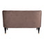 Love Seat para Consultorio 2 Plazas - ZUO BINTULU - Taupe - Asiento y Respaldo Tapizados en Tela Tipo Terciopelo