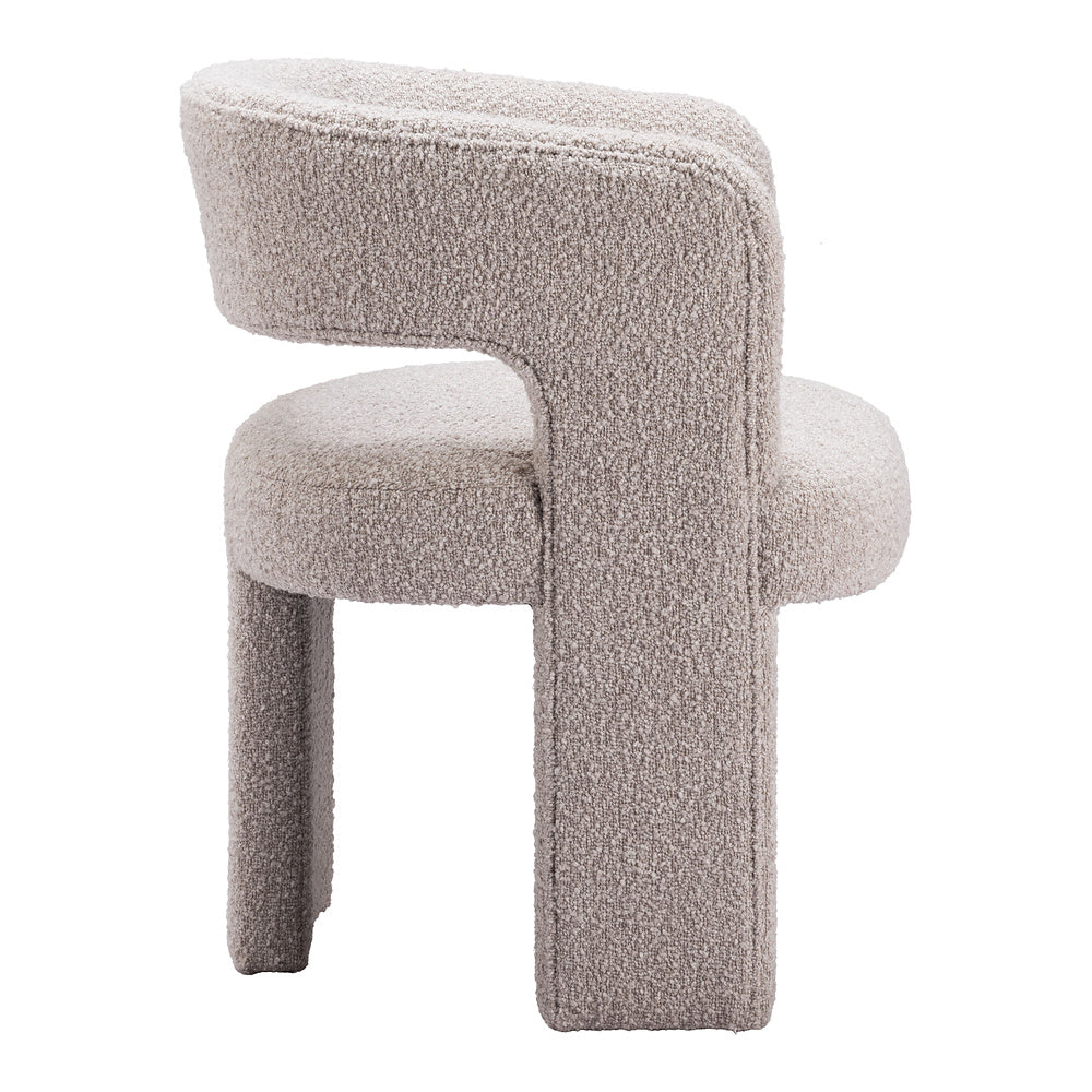 Sillón Ocasional para Lounge - ZUO JAVA - Beige Arena - Asiento y Respaldo Tapizados en Tela Tipo Borrego