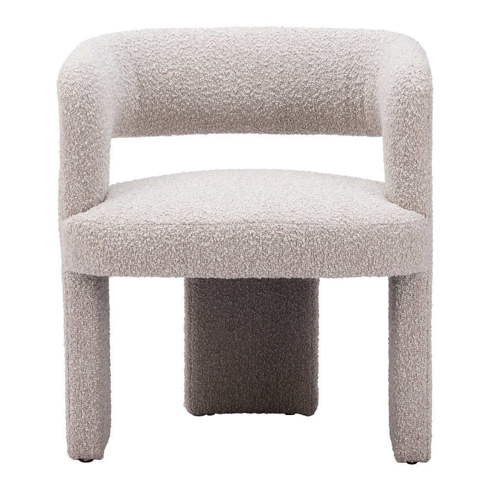 Sillón Ocasional para Lounge - ZUO JAVA - Beige Arena - Asiento y Respaldo Tapizados en Tela Tipo Borrego