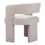 Sillón Ocasional para Lounge - ZUO JAVA - Beige Arena - Asiento y Respaldo Tapizados en Tela Tipo Borrego