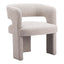 Sillón Ocasional para Lounge - ZUO JAVA - Beige Arena - Asiento y Respaldo Tapizados en Tela Tipo Borrego