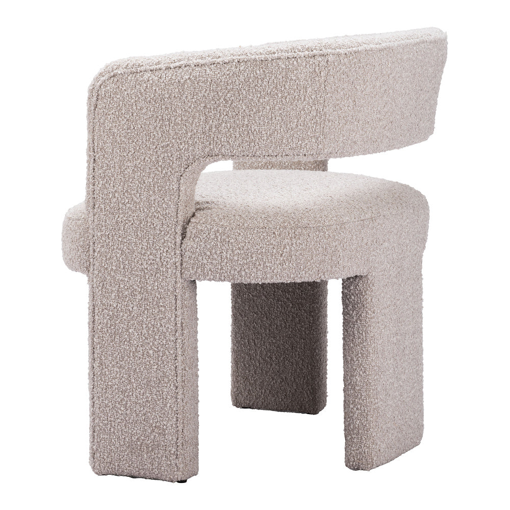 Sillón Ocasional para Lounge - ZUO JAVA - Beige Arena - Asiento y Respaldo Tapizados en Tela Tipo Borrego