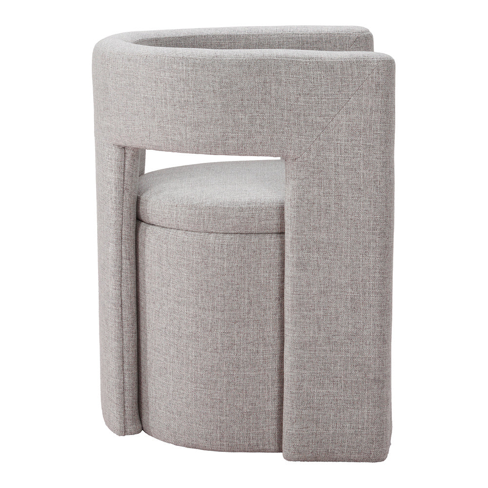 Silla Comercial para Cafetería - ZUO PAPUA - Gris - Asiento y Estructura en Tela de Alto Desempeño 100% Poliéster