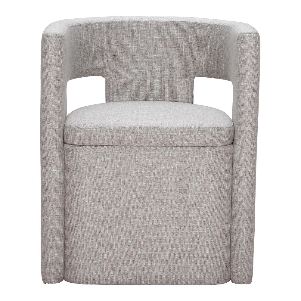 Silla Comercial para Cafetería - ZUO PAPUA - Gris - Asiento y Estructura en Tela de Alto Desempeño 100% Poliéster