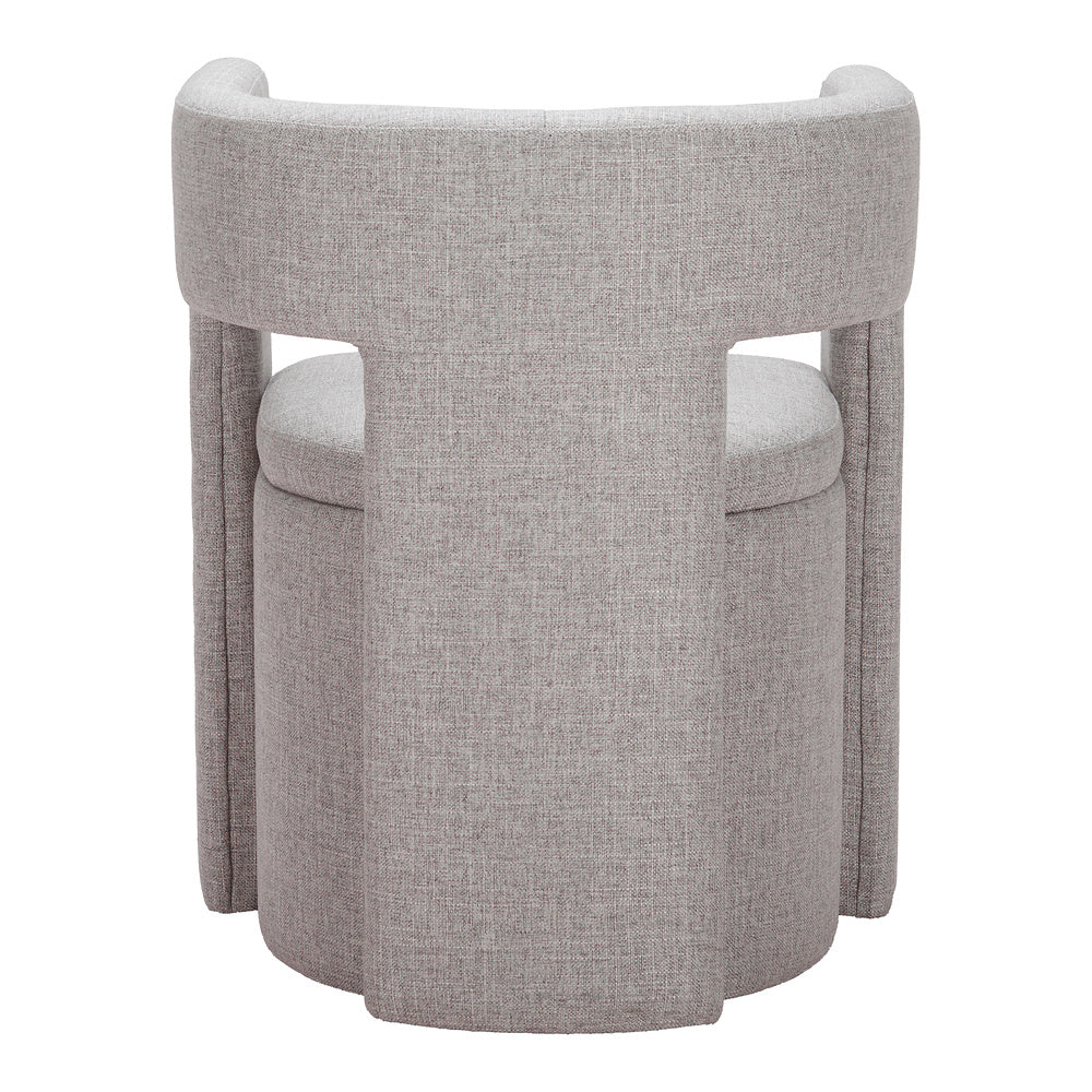 Silla Comercial para Cafetería - ZUO PAPUA - Gris - Asiento y Estructura en Tela de Alto Desempeño 100% Poliéster