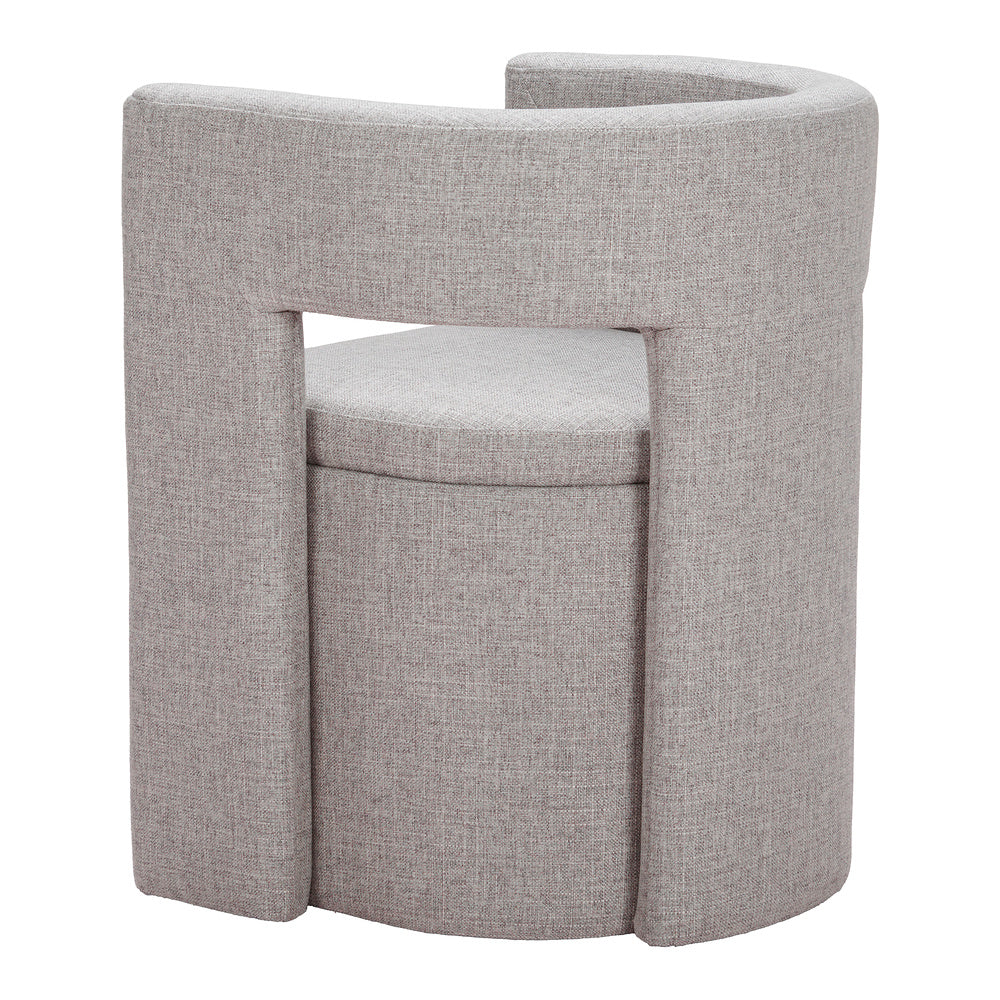 Silla Comercial para Cafetería - ZUO PAPUA - Gris - Asiento y Estructura en Tela de Alto Desempeño 100% Poliéster