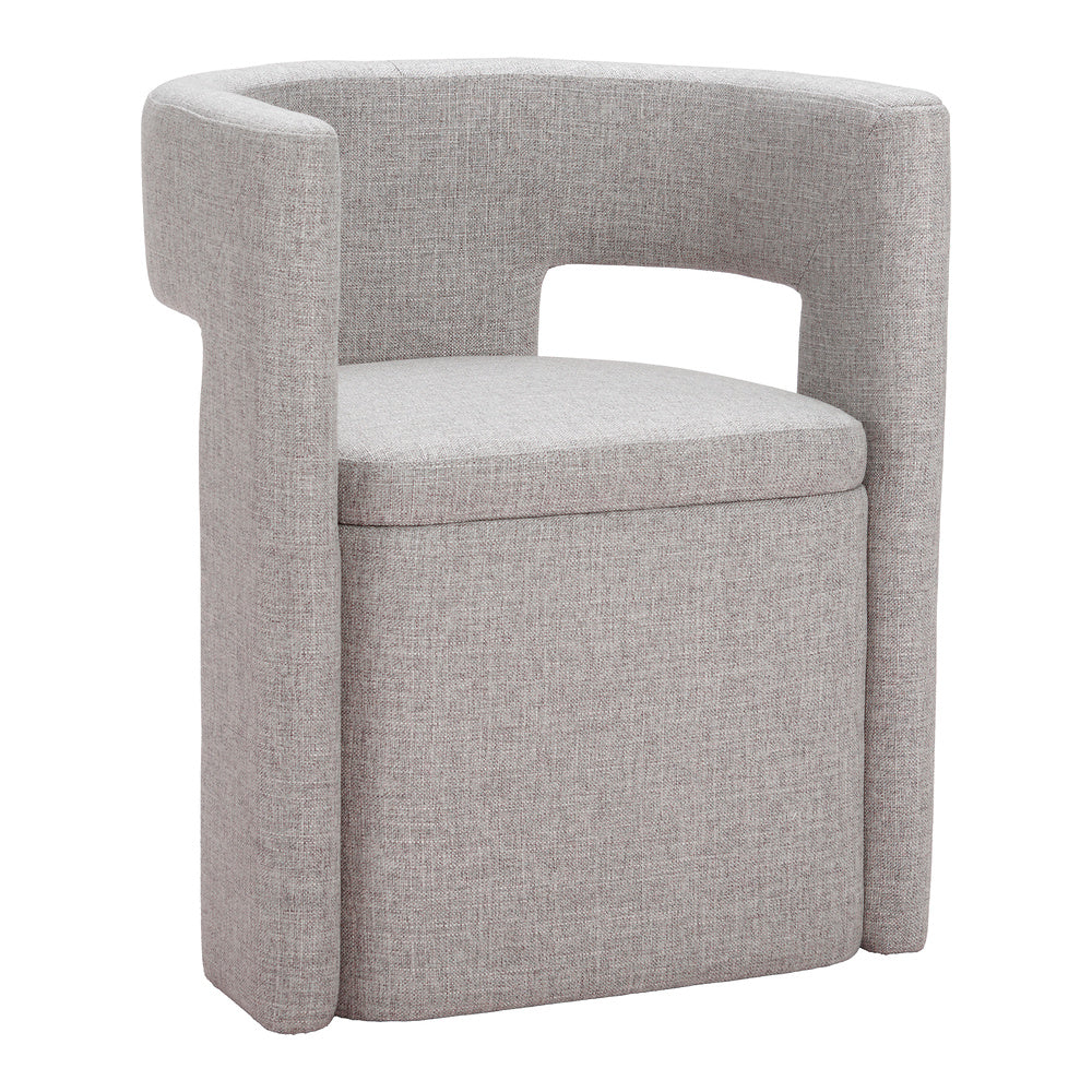 Silla Comercial para Cafetería - ZUO PAPUA - Gris - Asiento y Estructura en Tela de Alto Desempeño 100% Poliéster