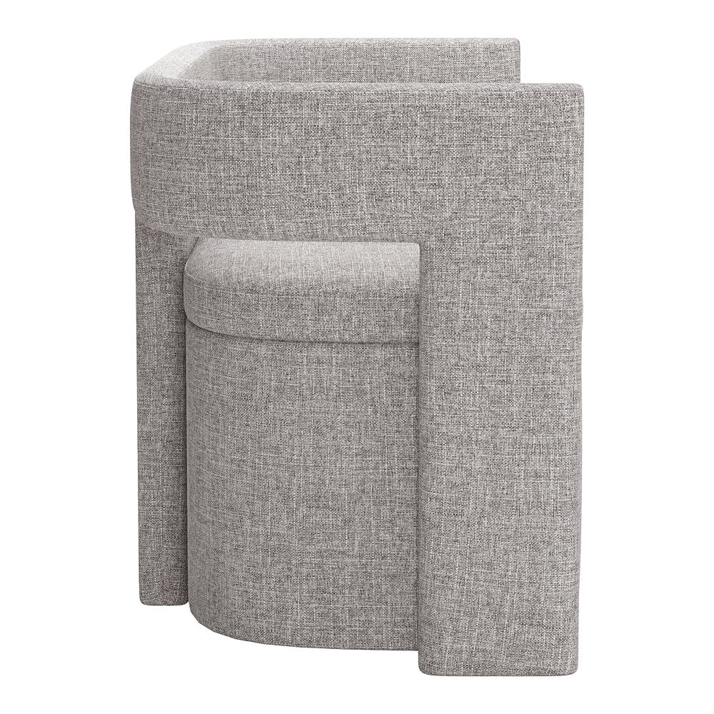 Banca para Sala de Espera 2 Plazas - ZUO PAPUA - Gris - Asiento y Estructura en Tela de Alto Desempeño 100% Poliéster