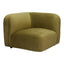 Silla Comercial para Food Court - ZUO BIAK CORNER - Verde - Asiento y Respaldo Tapizados en Tela Tipo Terciopelo