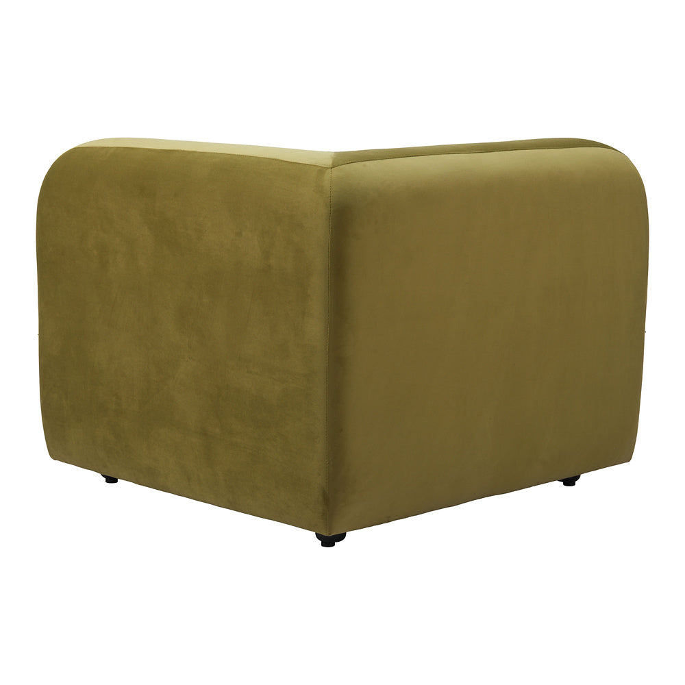 Silla Comercial para Food Court - ZUO BIAK CORNER - Verde - Asiento y Respaldo Tapizados en Tela Tipo Terciopelo