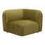 Silla Comercial para Food Court - ZUO BIAK CORNER - Verde - Asiento y Respaldo Tapizados en Tela Tipo Terciopelo