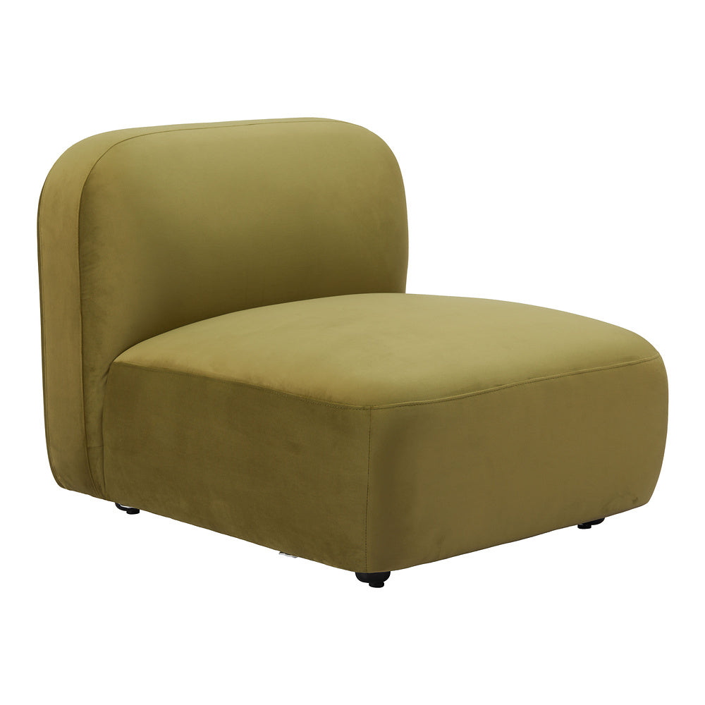 Silla Comercial para Food Court - ZUO BIAK MIDDLE - Verde - Asiento y Respaldo Tapizados en Tela Tipo Terciopelo