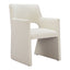 Silla Comercial para Hotel - ZUO MINET - Blanco Lino - Asiento y Respaldo Tapizados en Lino Sintético