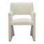Silla Comercial para Hotel - ZUO MINET - Blanco Lino - Asiento y Respaldo Tapizados en Lino Sintético