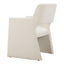 Silla Comercial para Hotel - ZUO MINET - Blanco Lino - Asiento y Respaldo Tapizados en Lino Sintético