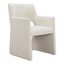 Silla Comercial para Hotel - ZUO MINET - Blanco Lino - Asiento y Respaldo Tapizados en Lino Sintético