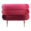 Sillón Ocasional para Consultorio - ZUO ARISH - Rojo - Asiento y Respaldo Tapizados en Tela Tipo Terciopelo