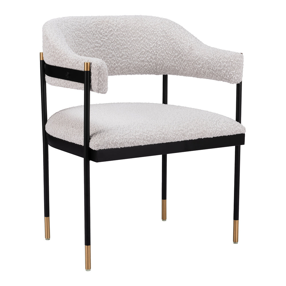 Silla Comercial para Salón de Eventos - ZUO ZADAR - Gris Neblina - Asiento y Respaldo Tapizados en Tejido Texturizado