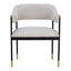 Silla Comercial para Salón de Eventos - ZUO ZADAR - Gris Neblina - Asiento y Respaldo Tapizados en Tejido Texturizado