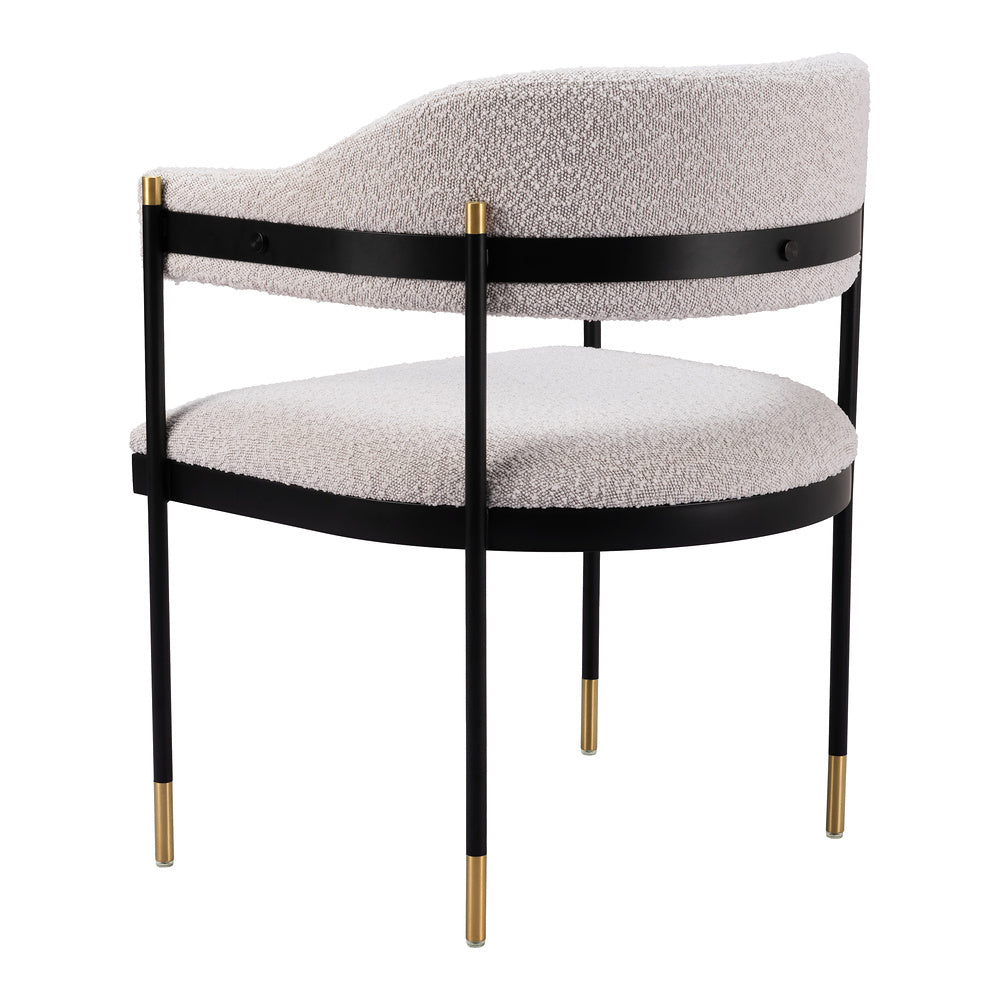 Silla Comercial para Salón de Eventos - ZUO ZADAR - Gris Neblina - Asiento y Respaldo Tapizados en Tejido Texturizado