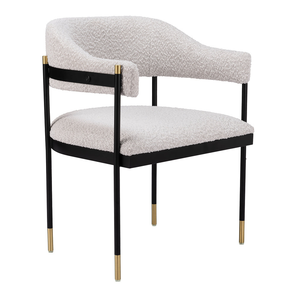Silla Comercial para Salón de Eventos - ZUO ZADAR - Gris Neblina - Asiento y Respaldo Tapizados en Tejido Texturizado