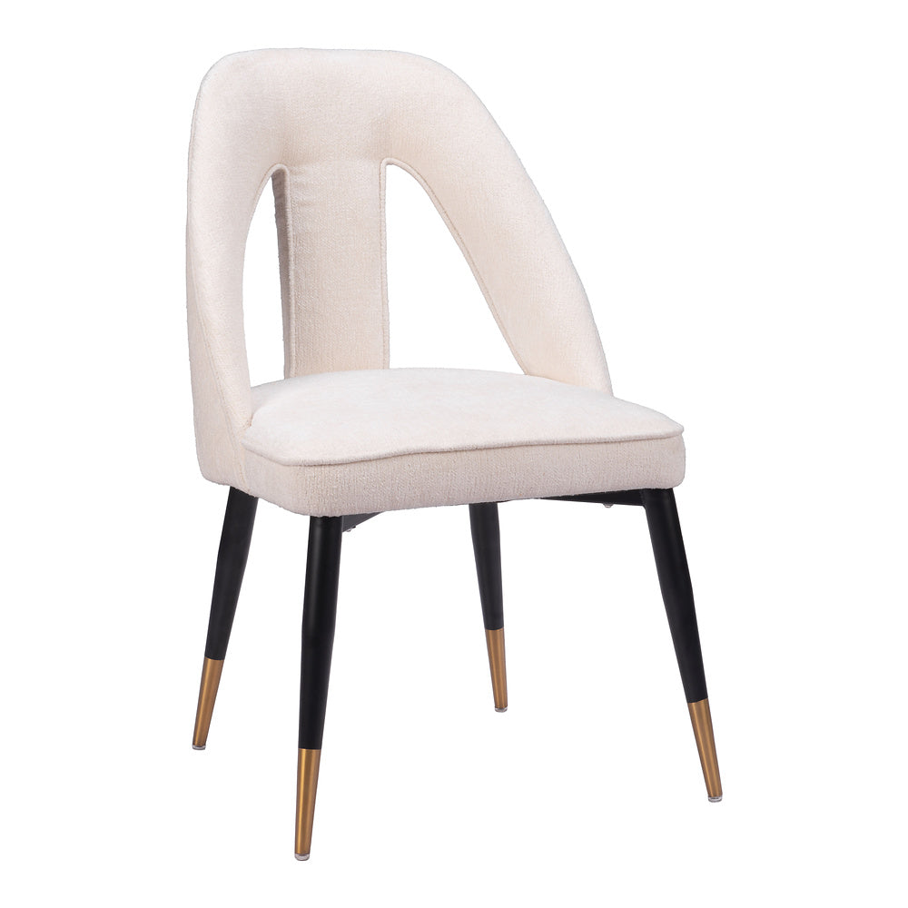 Silla Comercial para Hotel - ZUO ARTUS - Varios Colores - Asiento y Respaldo Tapizados en Tejido Texturizado - Marfil