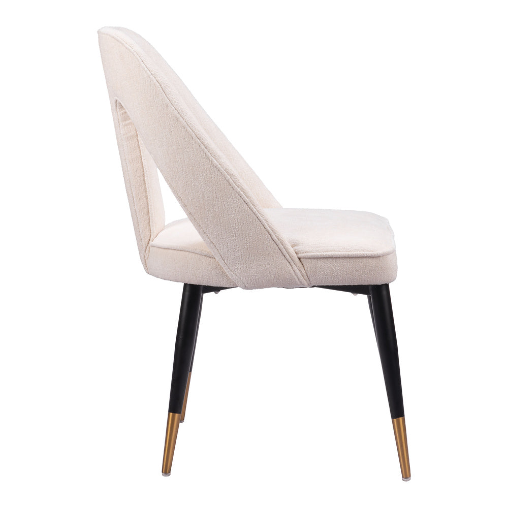 Silla Comercial para Hotel - ZUO ARTUS - Varios Colores - Asiento y Respaldo Tapizados en Tejido Texturizado - Marfil
