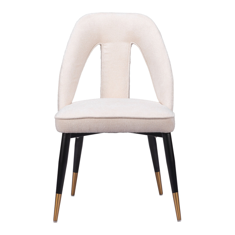 Silla Comercial para Hotel - ZUO ARTUS - Varios Colores - Asiento y Respaldo Tapizados en Tejido Texturizado - Marfil