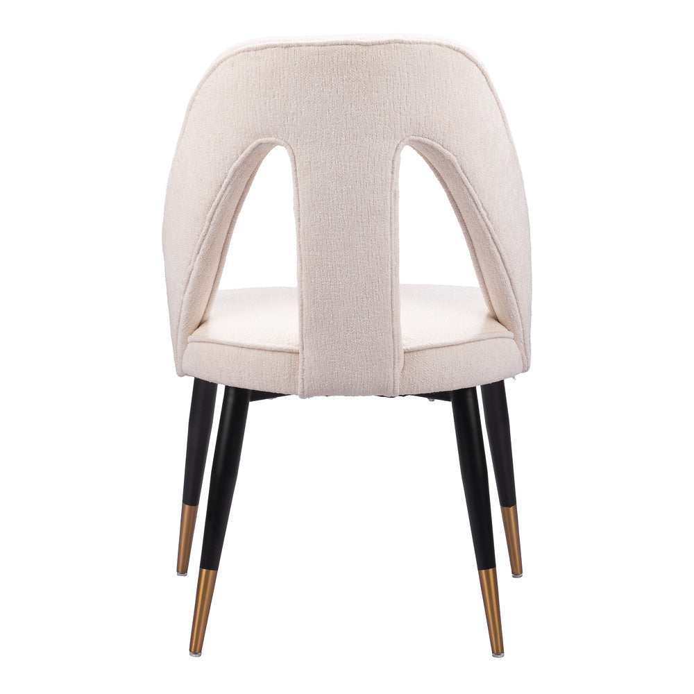 Silla Comercial para Hotel - ZUO ARTUS - Varios Colores - Asiento y Respaldo Tapizados en Tejido Texturizado - Marfil