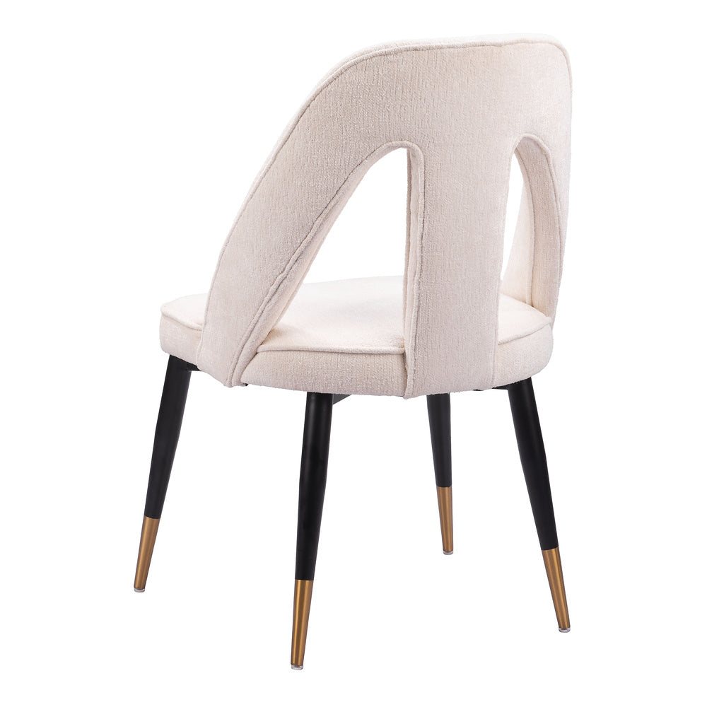 Silla Comercial para Hotel - ZUO ARTUS - Varios Colores - Asiento y Respaldo Tapizados en Tejido Texturizado - Marfil