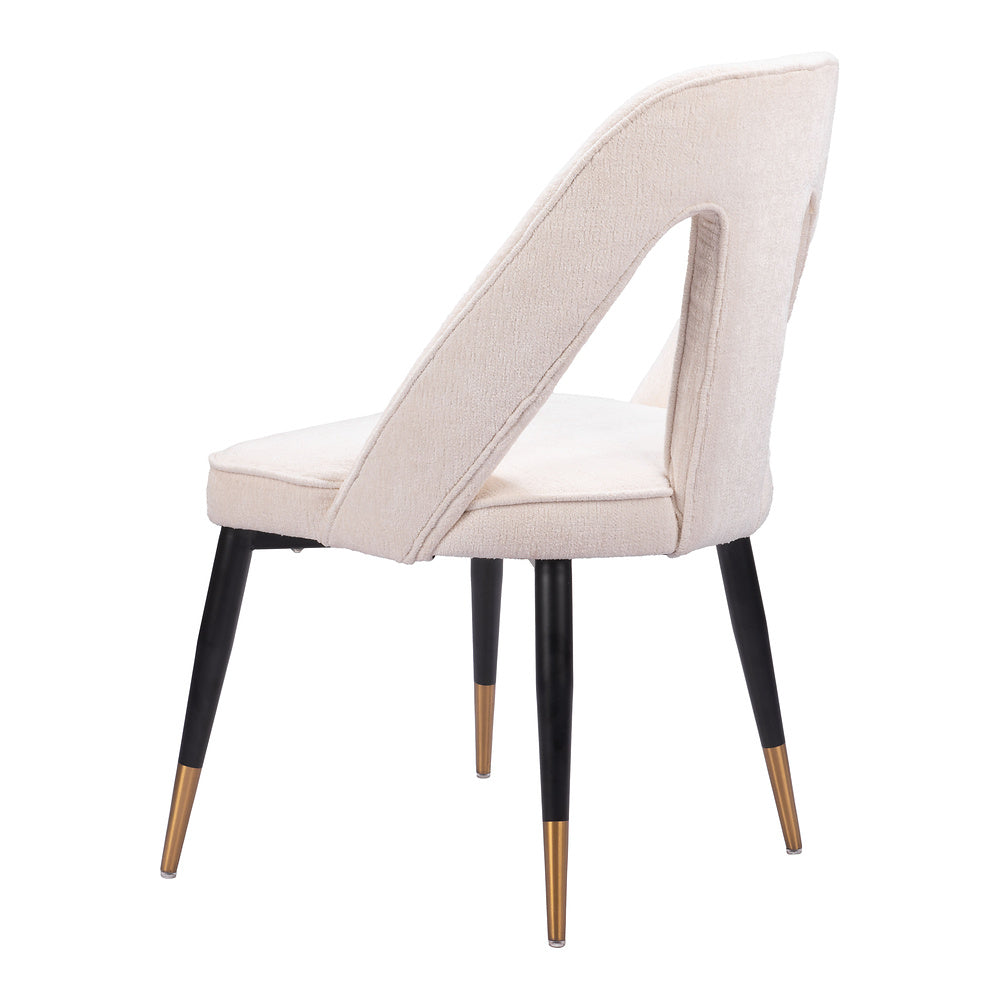Silla Comercial para Hotel - ZUO ARTUS - Varios Colores - Asiento y Respaldo Tapizados en Tejido Texturizado - Marfil